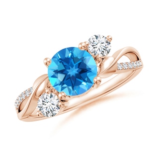 Round AAAA Swiss Blue Topaz