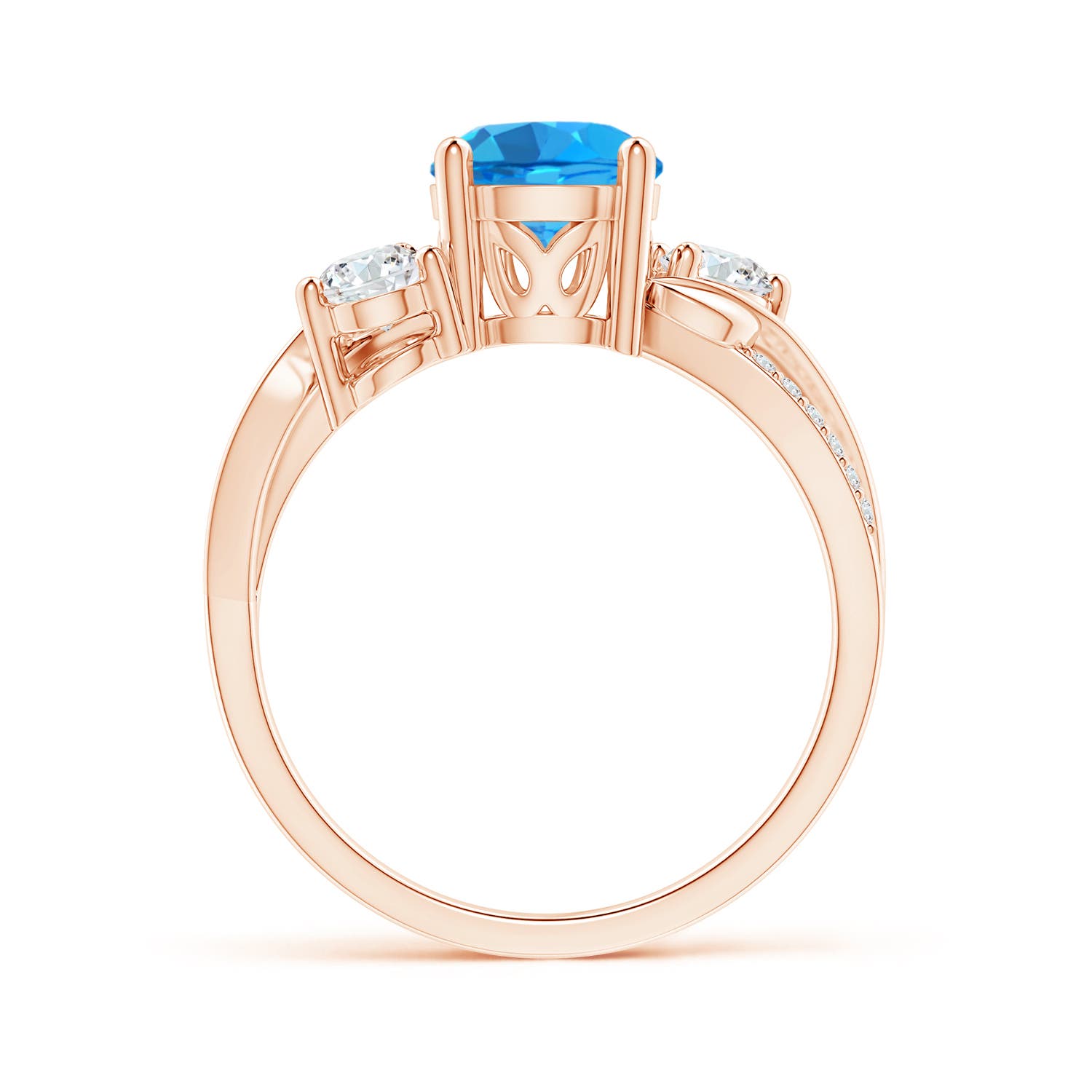 AAAA - Swiss Blue Topaz / 1.93 CT / 14 KT Rose Gold