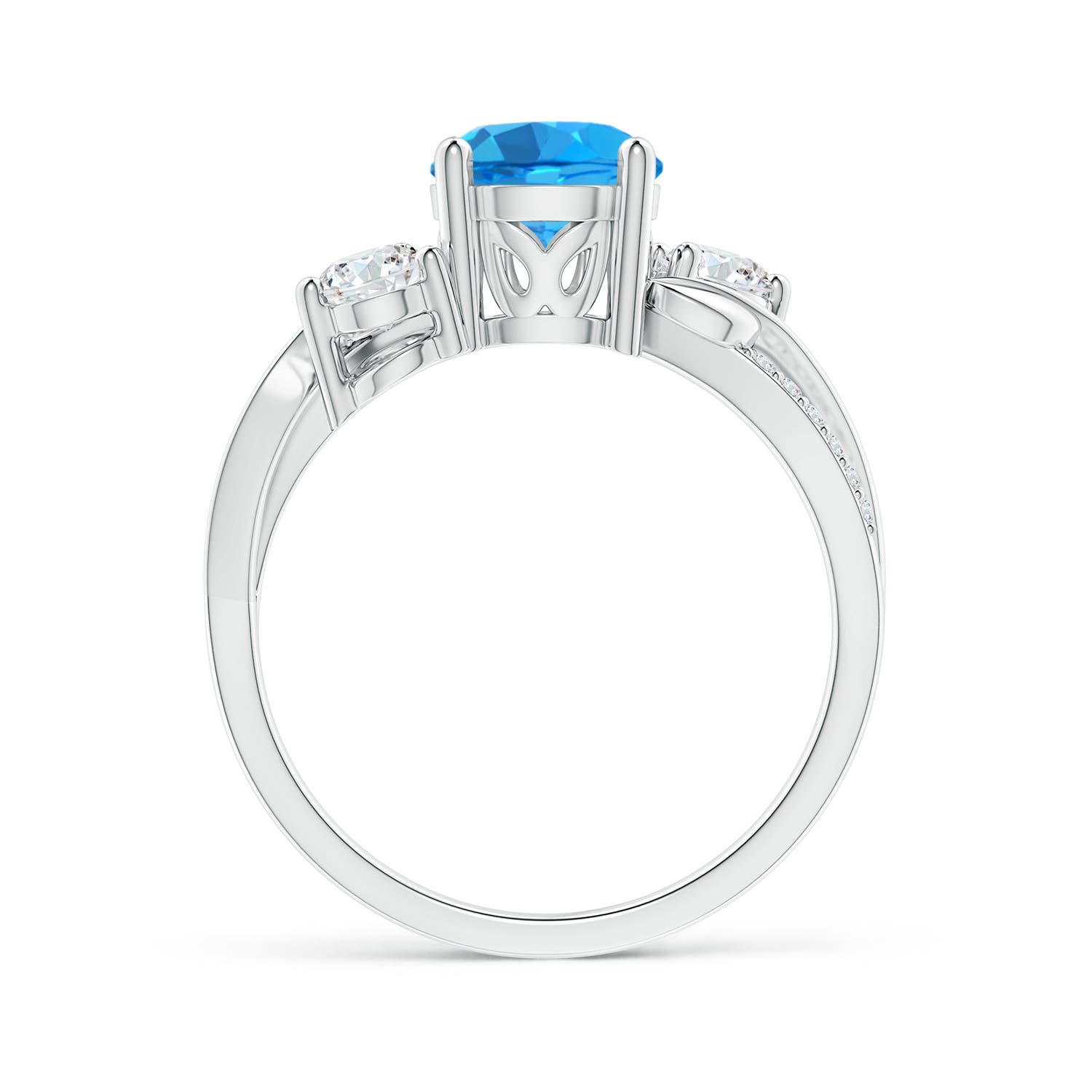 AAAA - Swiss Blue Topaz / 1.93 CT / 14 KT White Gold