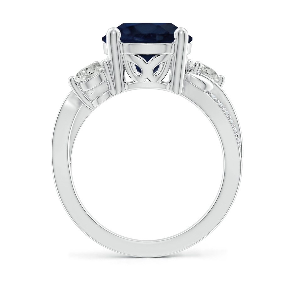 10mm A Sapphire and Diamond Twisted Vine Ring in P950 Platinum side 199