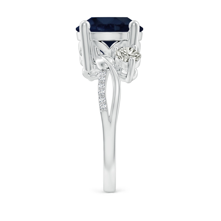 10mm A Sapphire and Diamond Twisted Vine Ring in P950 Platinum side 299