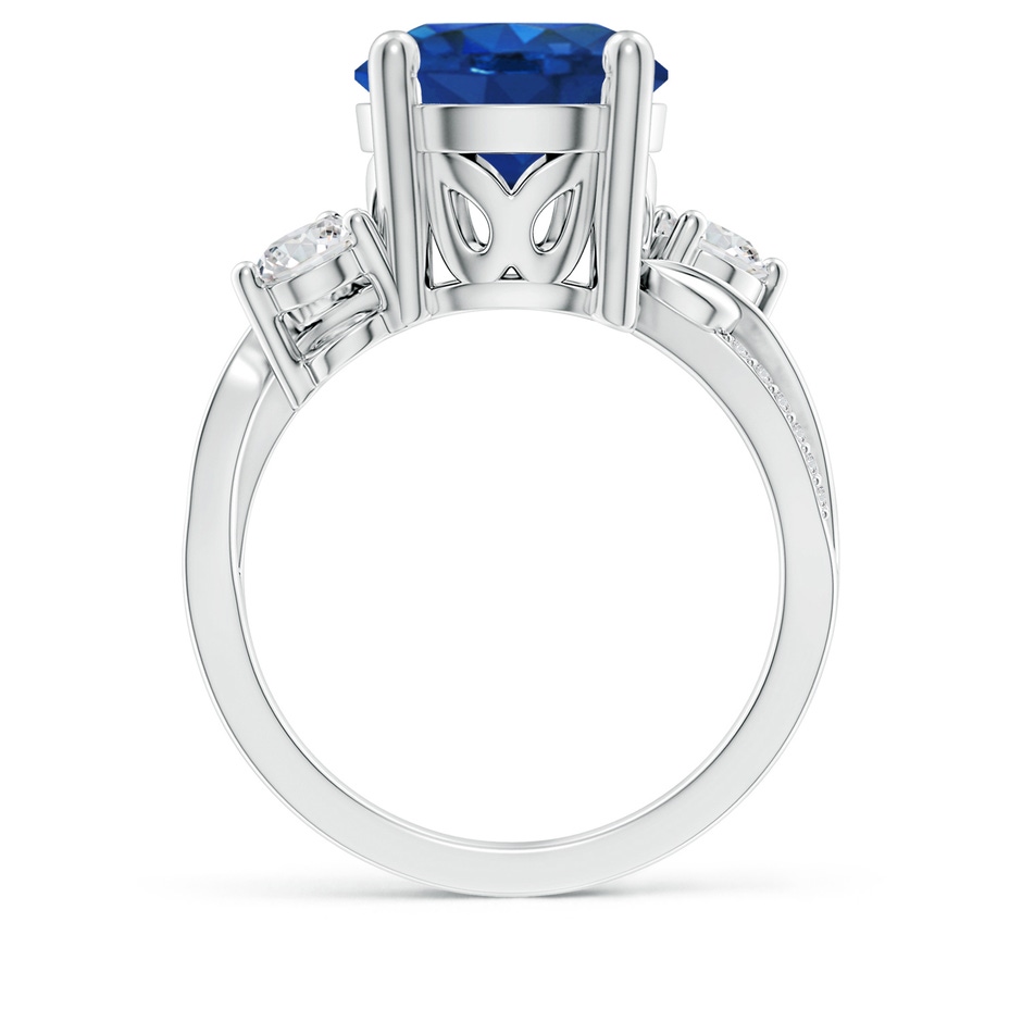 10mm AAA Sapphire and Diamond Twisted Vine Ring in P950 Platinum side 199