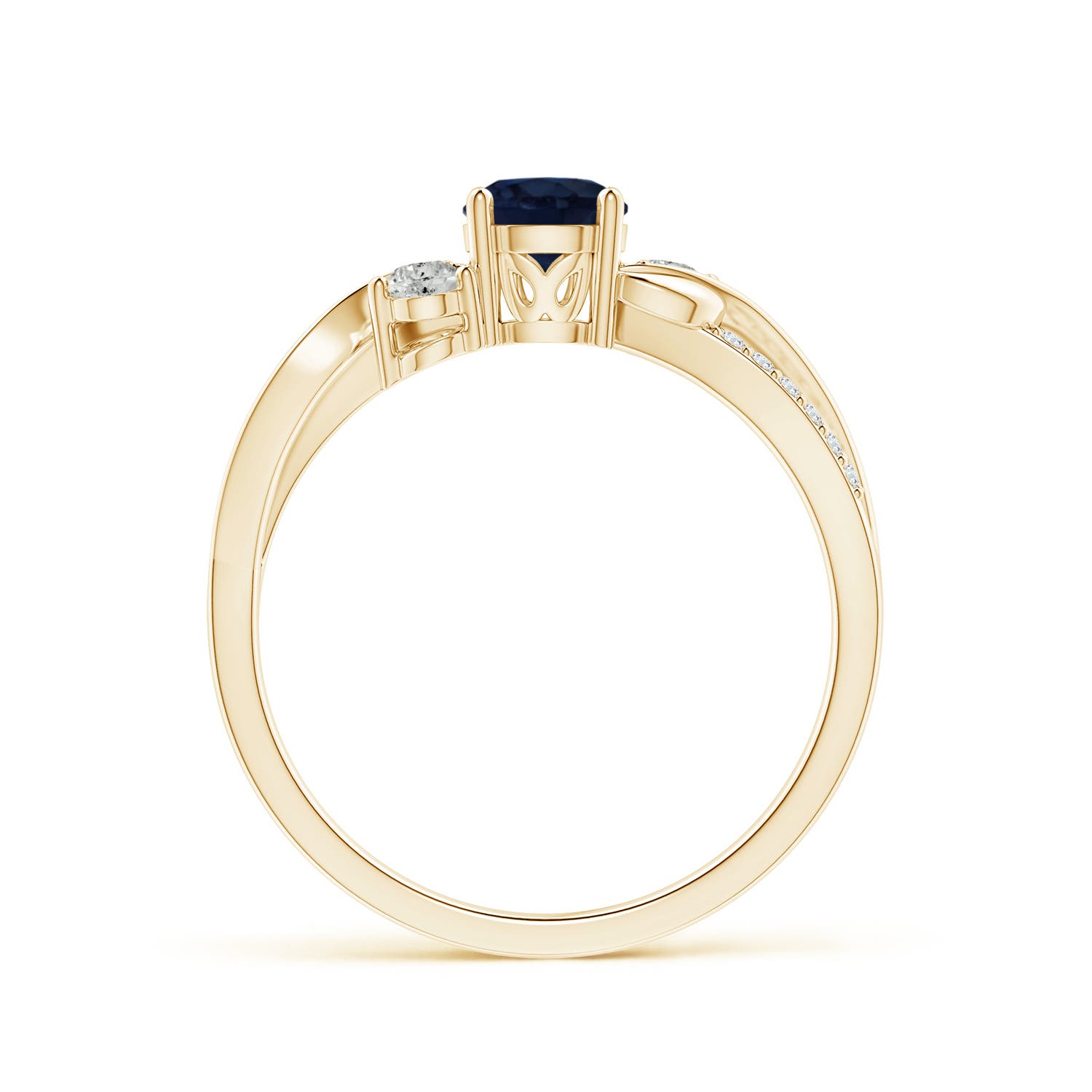 A - Blue Sapphire / 0.8 CT / 14 KT Yellow Gold