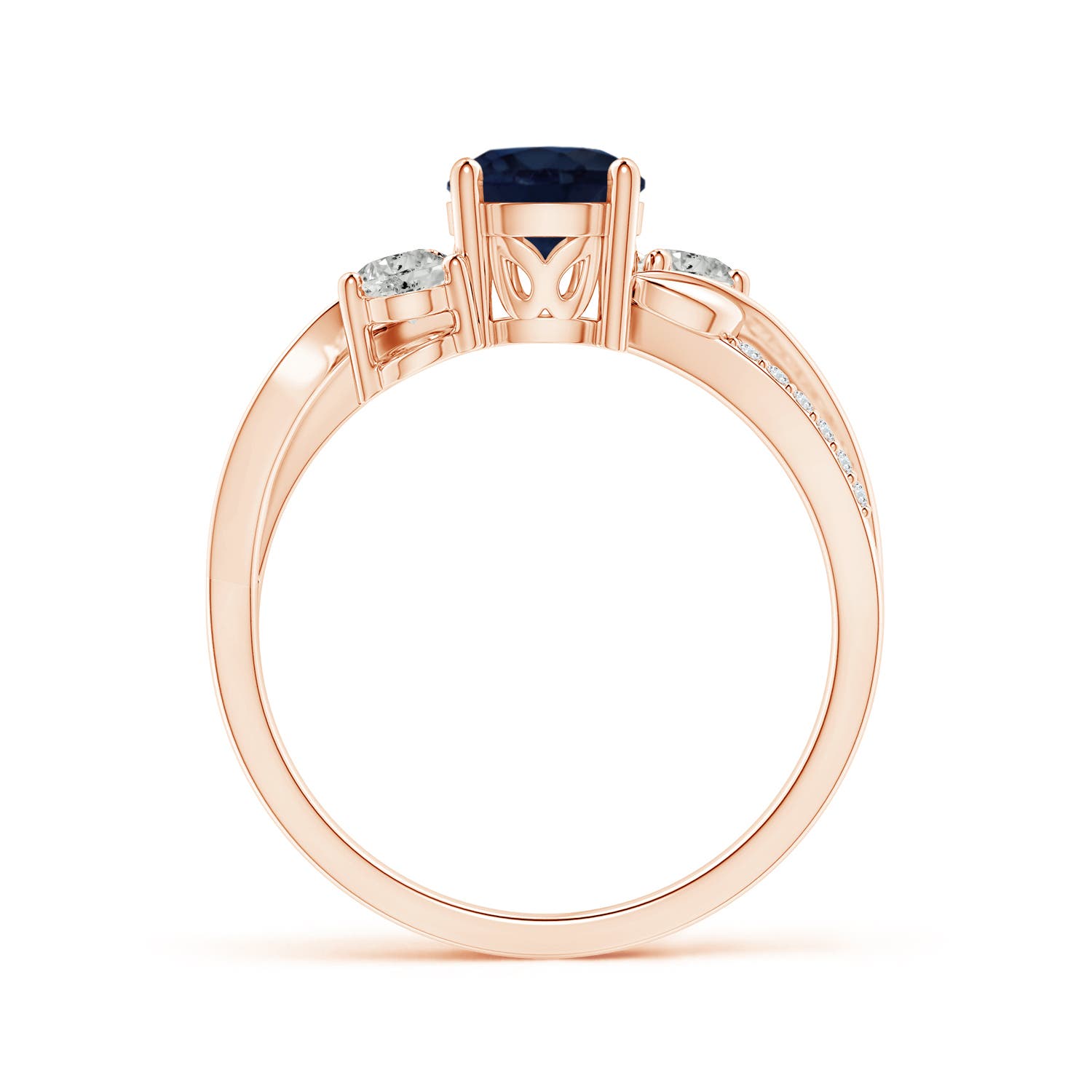 A - Blue Sapphire / 1.27 CT / 14 KT Rose Gold