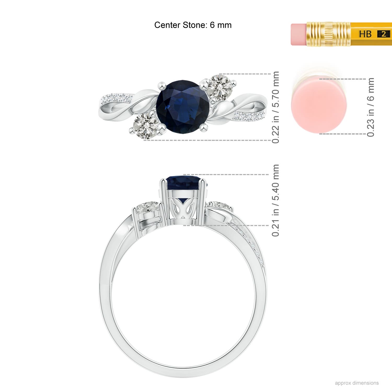 A - Blue Sapphire / 1.27 CT / 14 KT White Gold