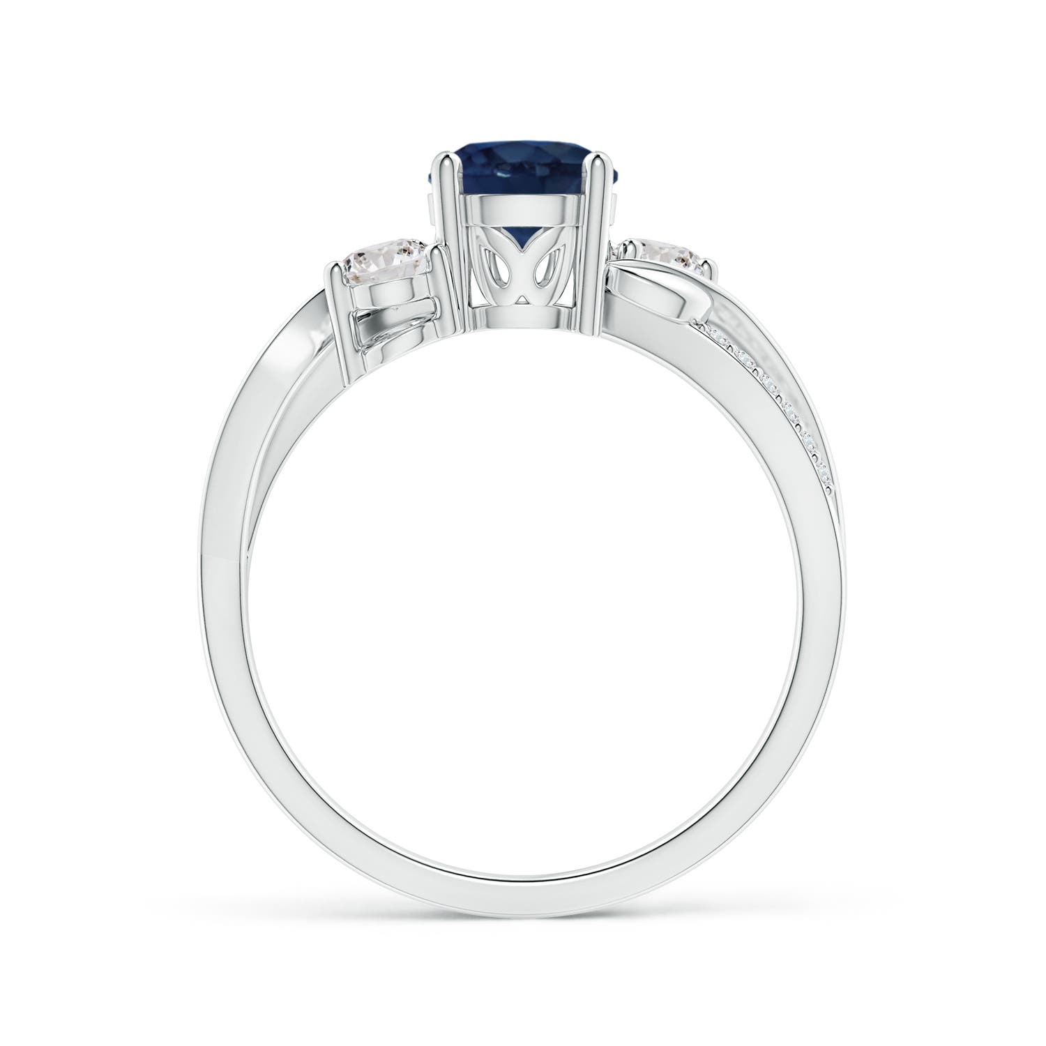 AA - Blue Sapphire / 1.27 CT / 14 KT White Gold