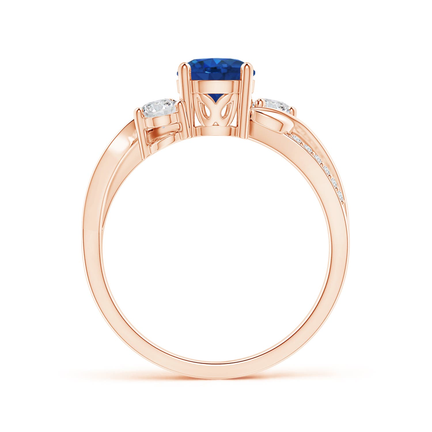 AAA - Blue Sapphire / 1.27 CT / 14 KT Rose Gold