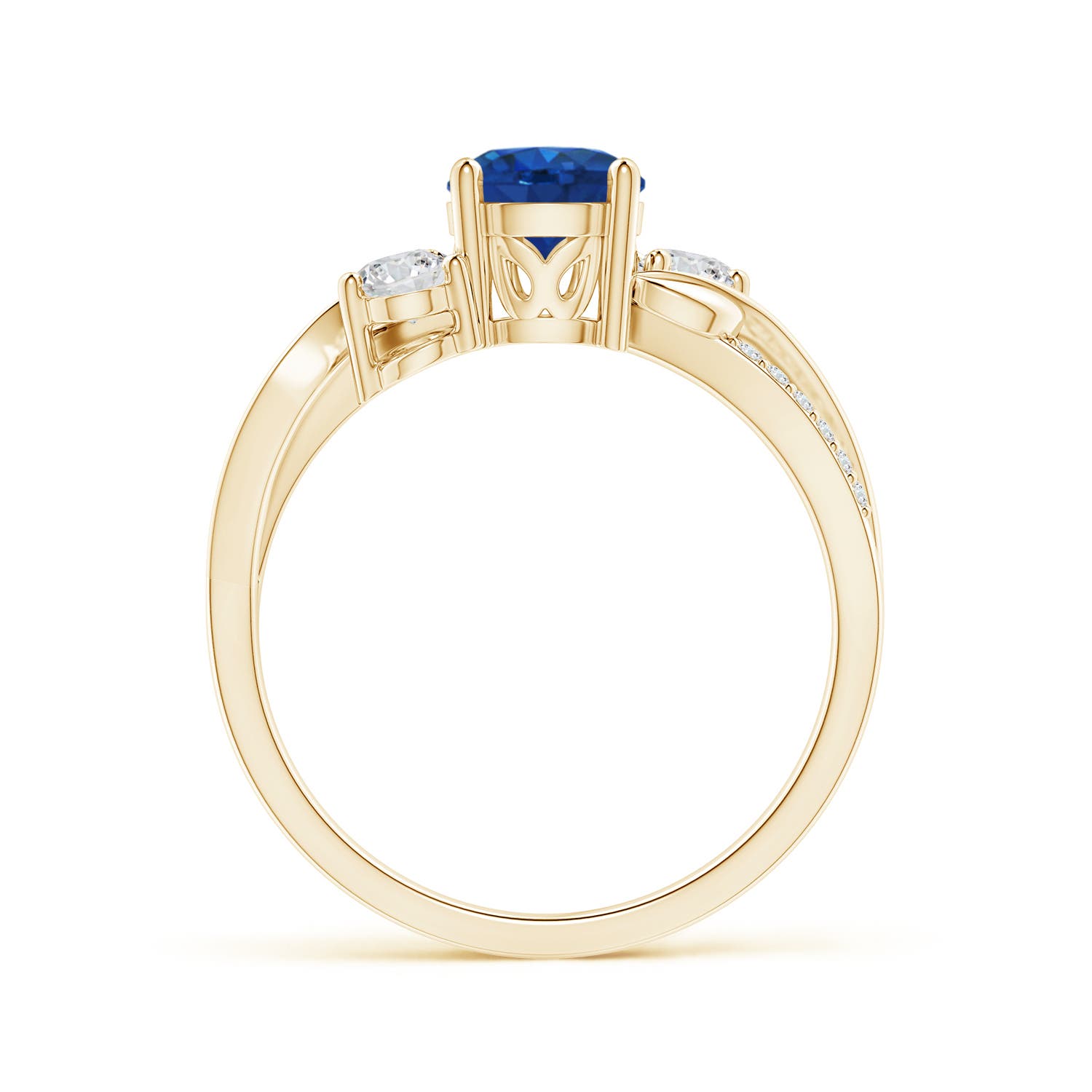 AAA - Blue Sapphire / 1.27 CT / 14 KT Yellow Gold