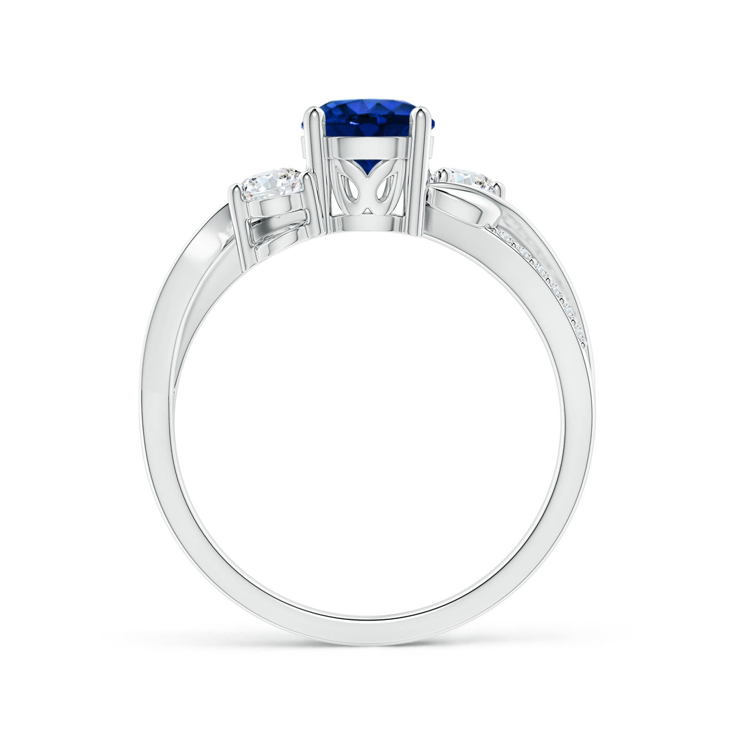 AAAA - Blue Sapphire / 1.27 CT / 14 KT White Gold