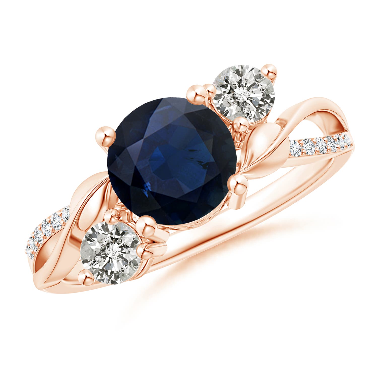 A - Blue Sapphire / 1.98 CT / 14 KT Rose Gold