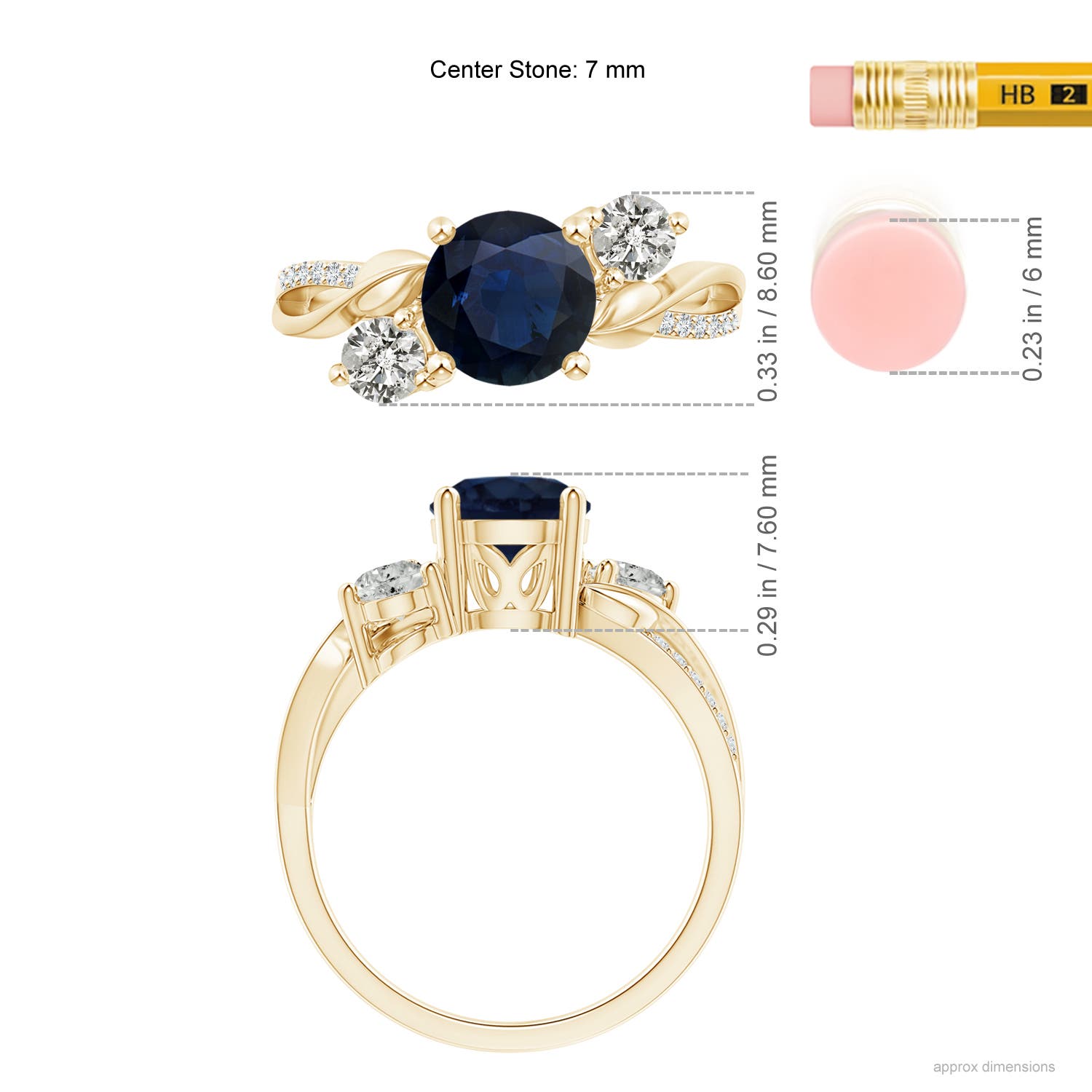 A - Blue Sapphire / 1.98 CT / 14 KT Yellow Gold