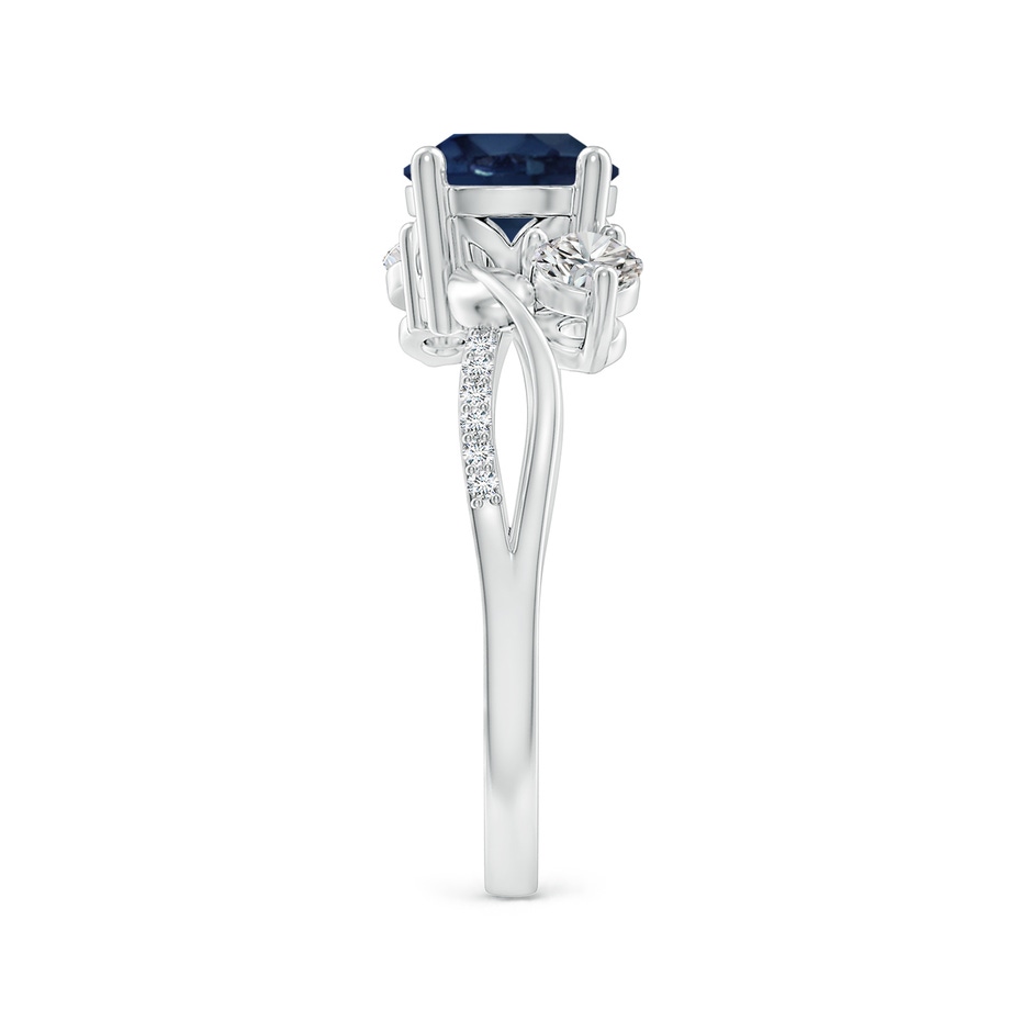 7mm AA Sapphire and Diamond Twisted Vine Ring in P950 Platinum side 299