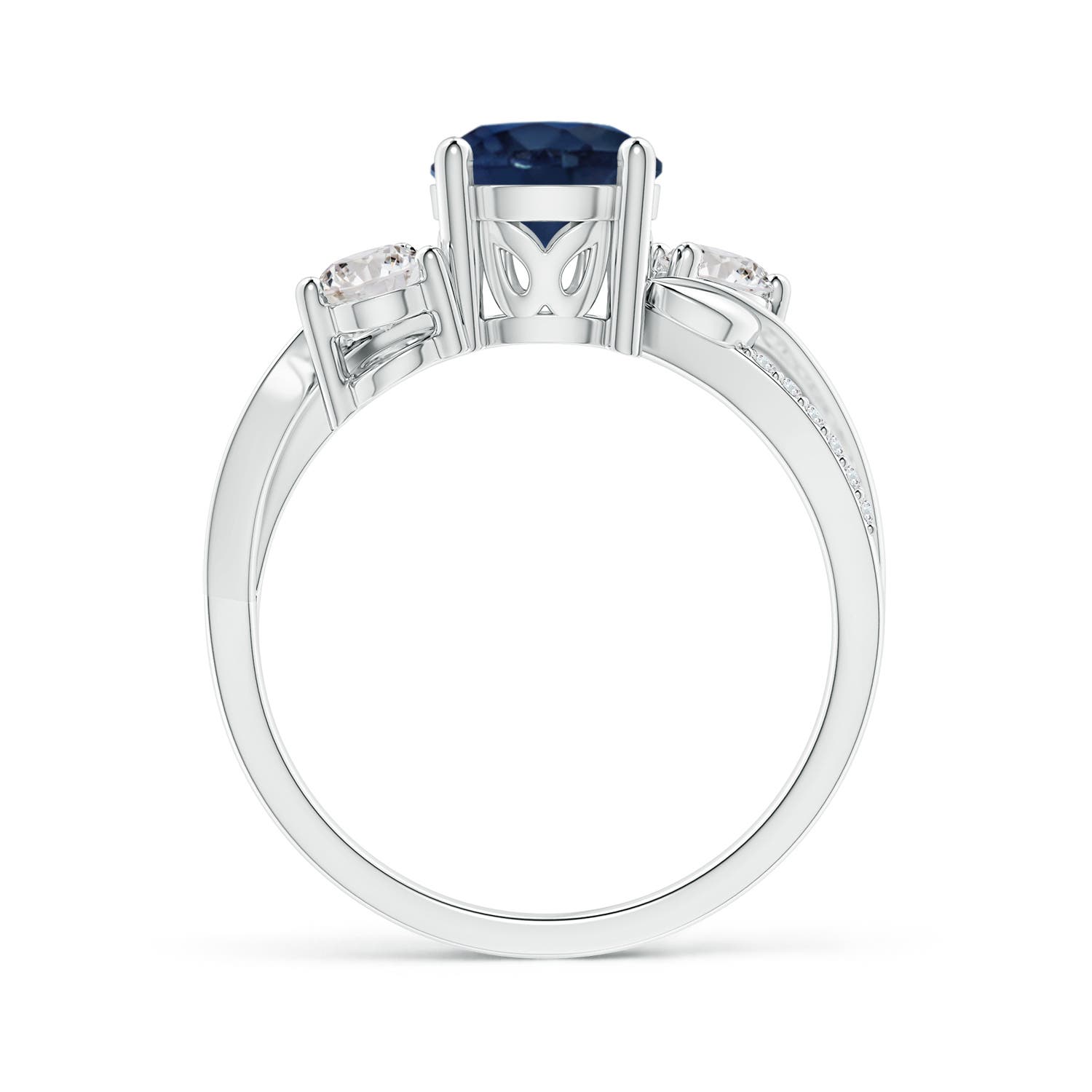 AA - Blue Sapphire / 1.98 CT / 14 KT White Gold