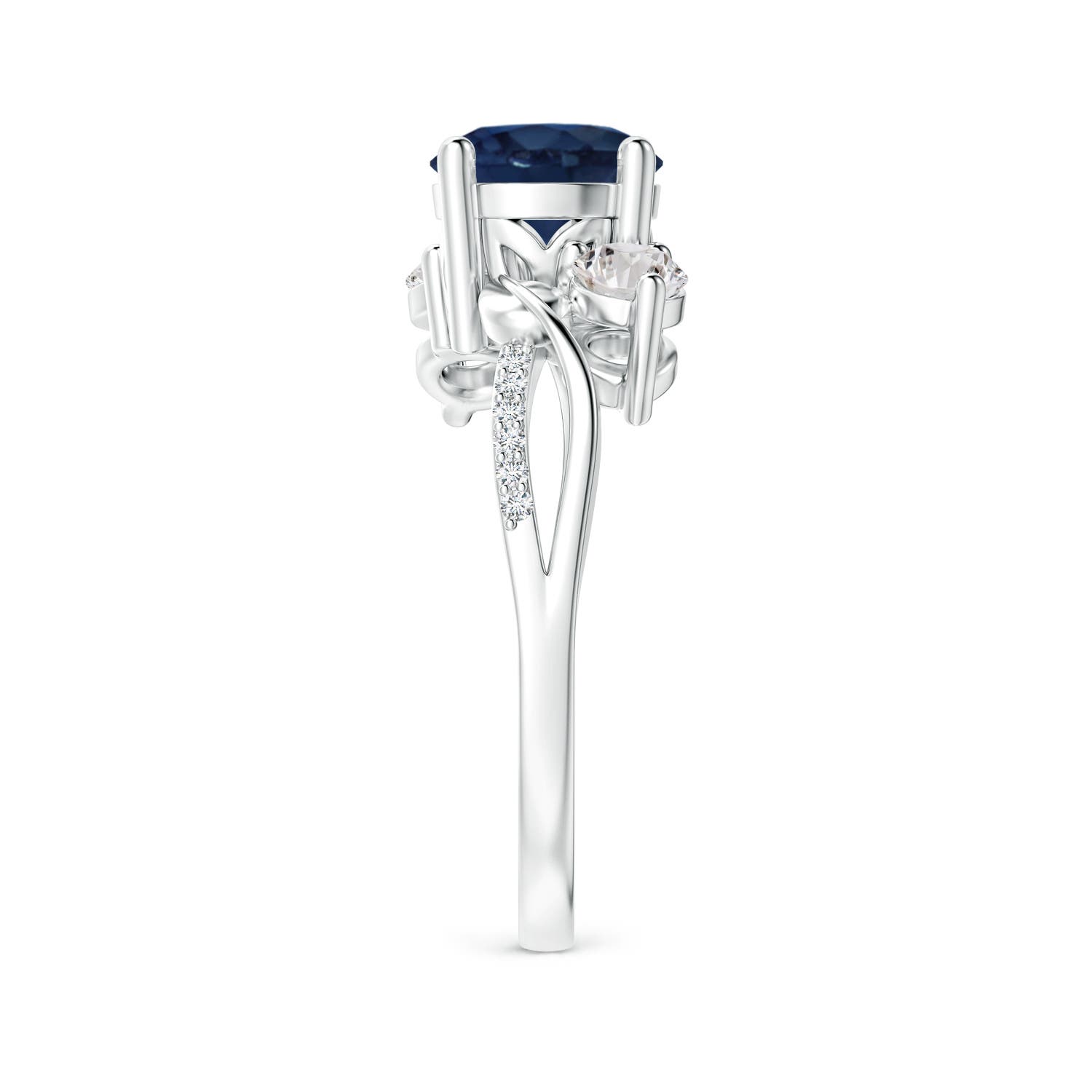 AA - Blue Sapphire / 1.98 CT / 14 KT White Gold