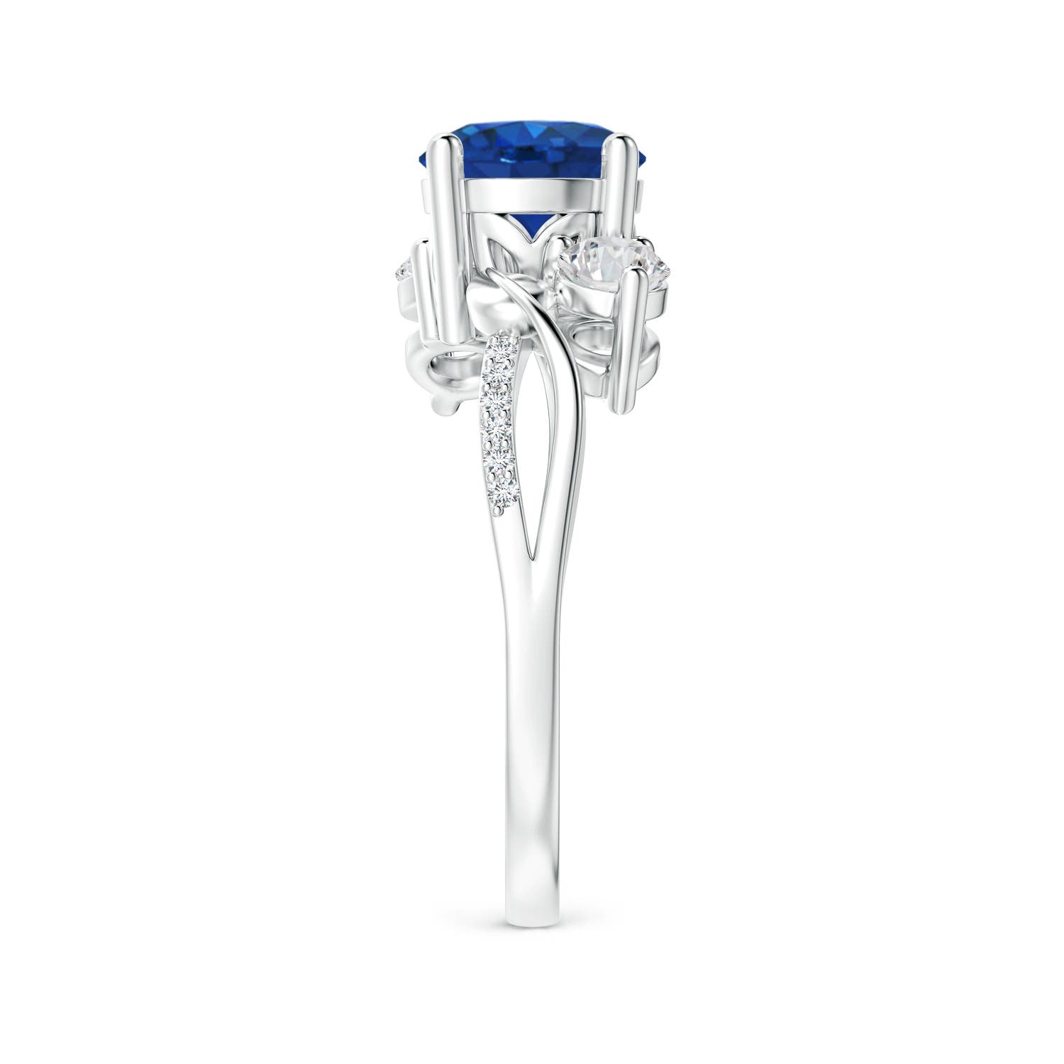 AAA - Blue Sapphire / 1.98 CT / 14 KT White Gold