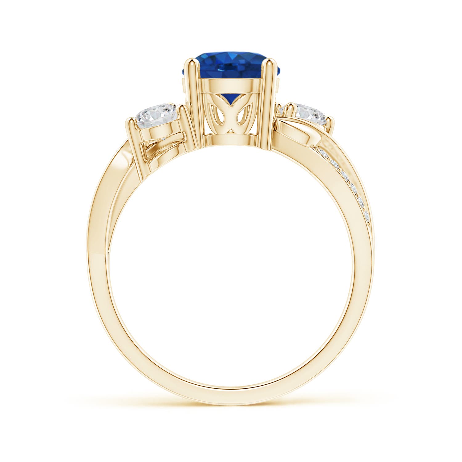 AAA - Blue Sapphire / 1.98 CT / 14 KT Yellow Gold