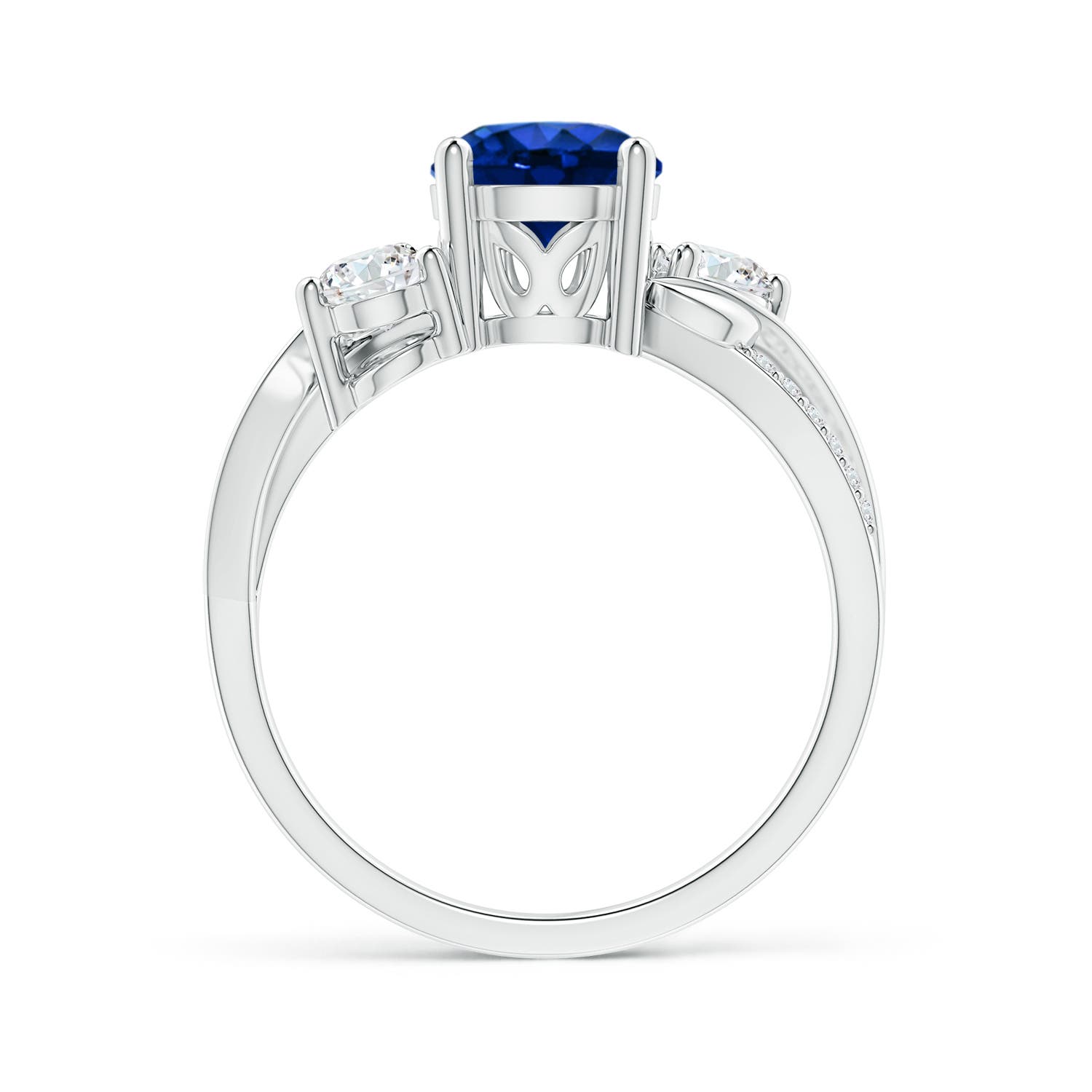 AAAA - Blue Sapphire / 1.98 CT / 14 KT White Gold