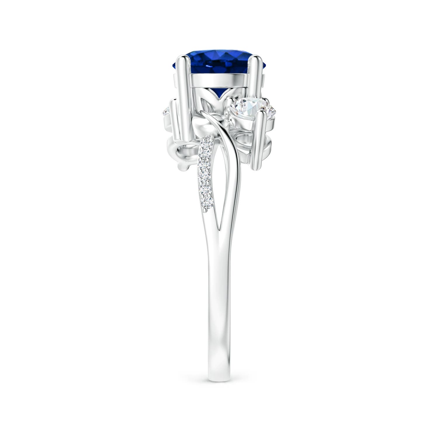 AAAA - Blue Sapphire / 1.98 CT / 14 KT White Gold