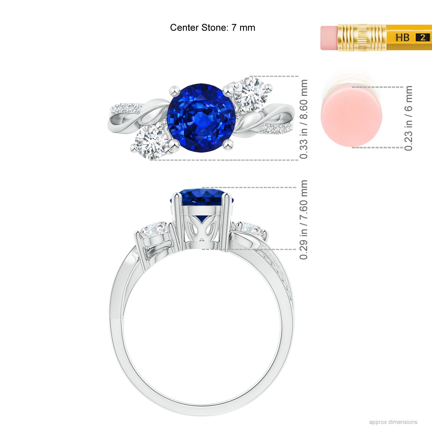 AAAA - Blue Sapphire / 1.98 CT / 14 KT White Gold