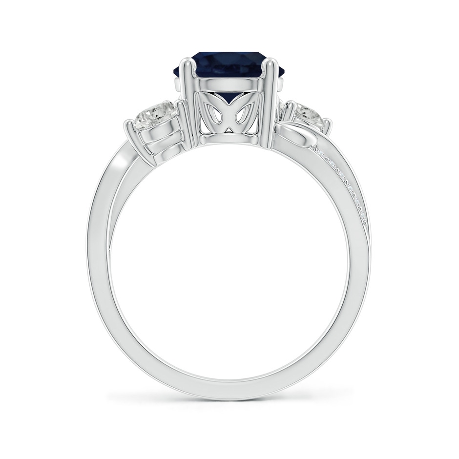 8mm A Sapphire and Diamond Twisted Vine Ring in White Gold side 199
