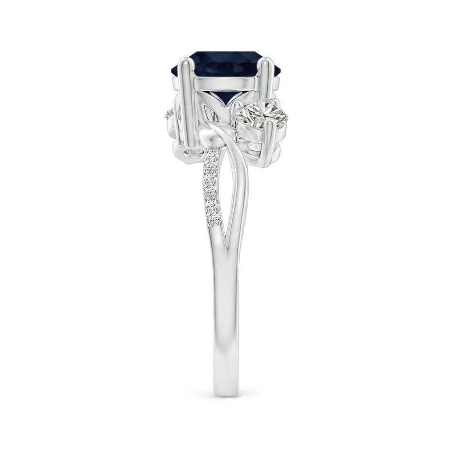 8mm A Sapphire and Diamond Twisted Vine Ring in White Gold side 299