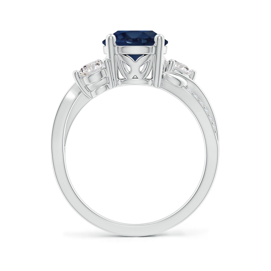 8mm AA Sapphire and Diamond Twisted Vine Ring in P950 Platinum side 199
