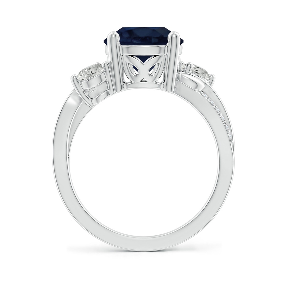 9mm A Sapphire and Diamond Twisted Vine Ring in P950 Platinum side 199