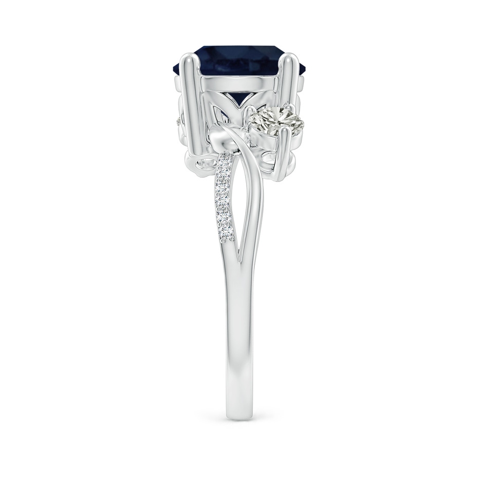 9mm A Sapphire and Diamond Twisted Vine Ring in P950 Platinum side 299
