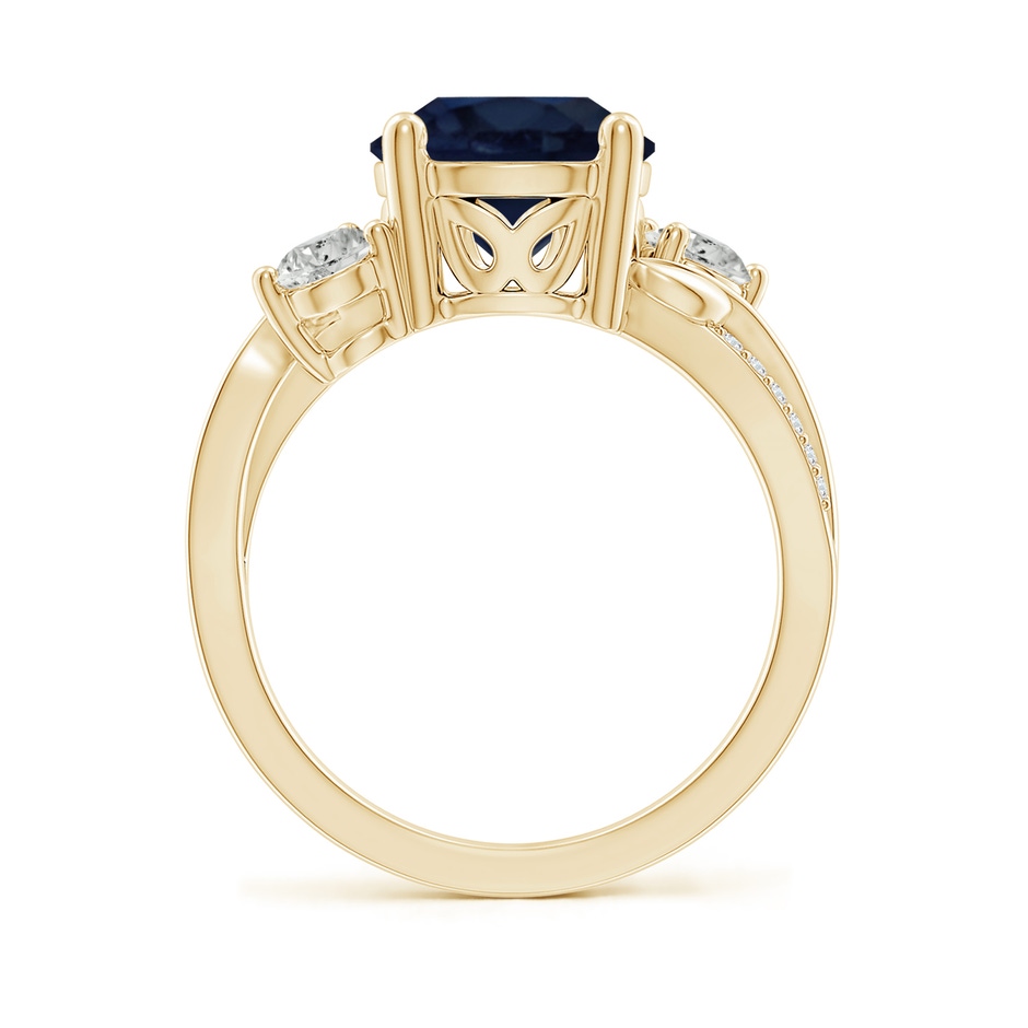 9mm A Sapphire and Diamond Twisted Vine Ring in Yellow Gold side 199