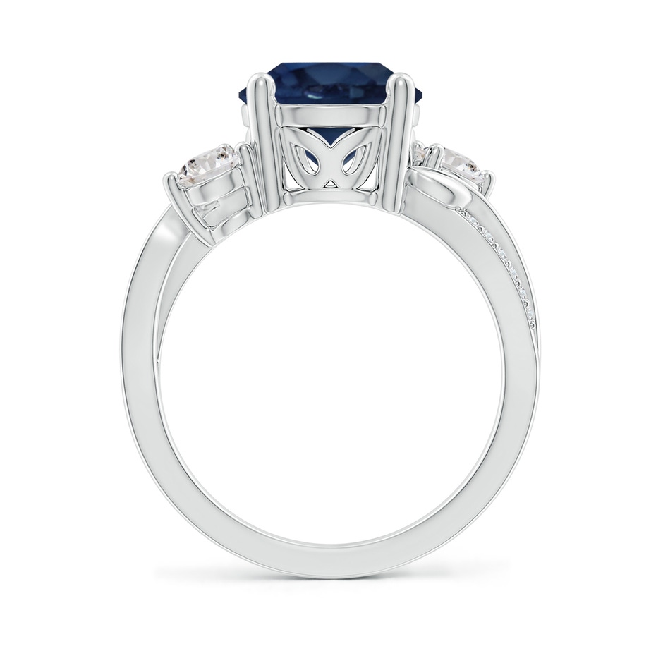 9mm AA Sapphire and Diamond Twisted Vine Ring in P950 Platinum side 199
