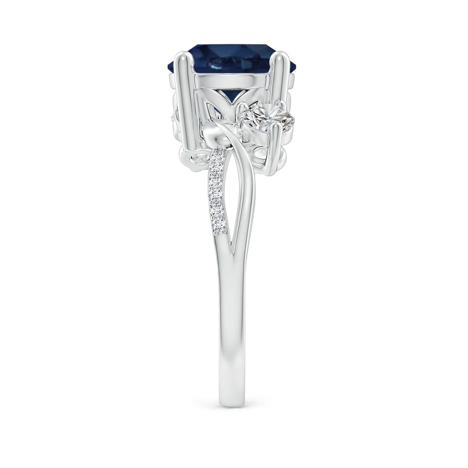 9mm AA Sapphire and Diamond Twisted Vine Ring in P950 Platinum side 299