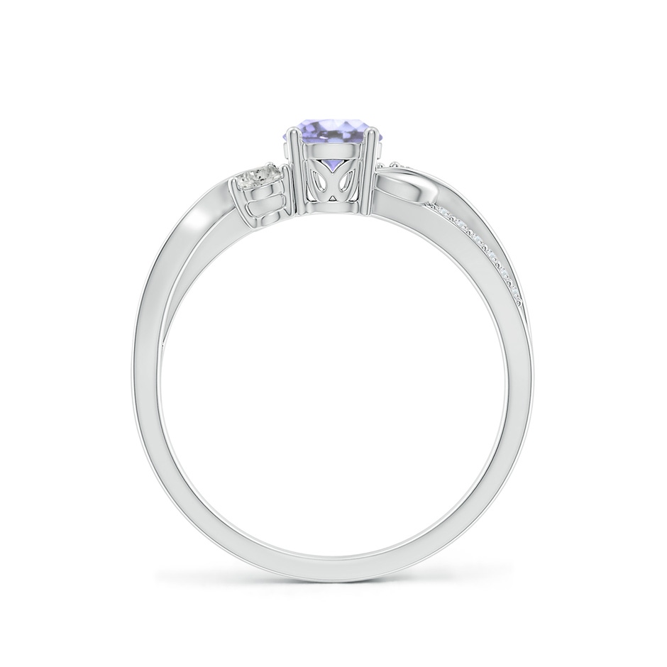 5mm A Tanzanite and Diamond Twisted Vine Ring in White Gold side 199