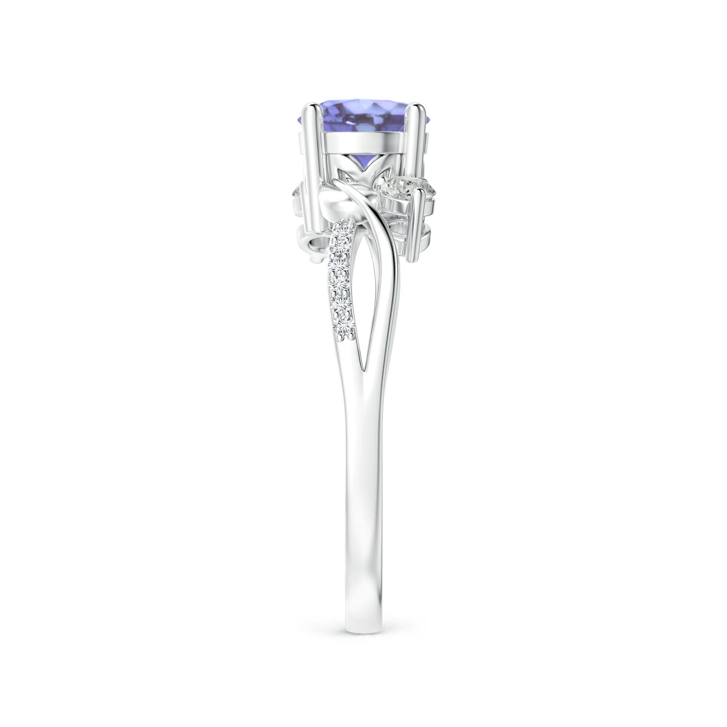 A - Tanzanite / 1.17 CT / 14 KT White Gold