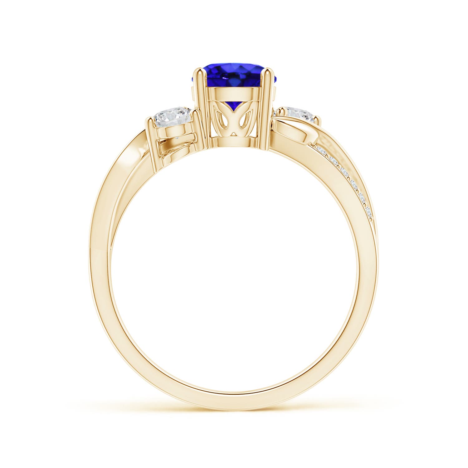 AAA - Tanzanite / 1.17 CT / 14 KT Yellow Gold