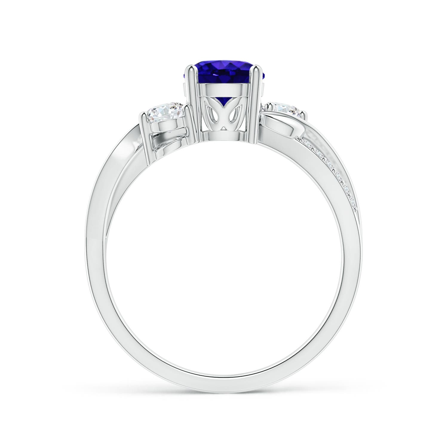 AAAA - Tanzanite / 1.17 CT / 14 KT White Gold