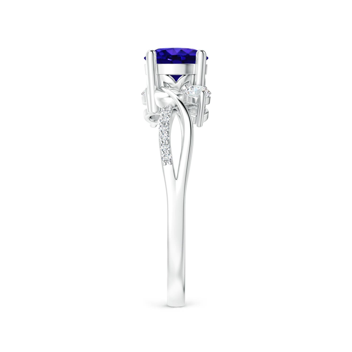 AAAA - Tanzanite / 1.17 CT / 14 KT White Gold