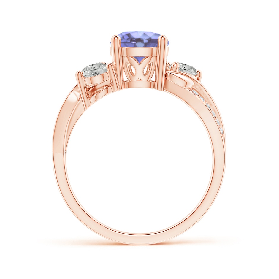 7mm A Tanzanite and Diamond Twisted Vine Ring in 18K Rose Gold side 199