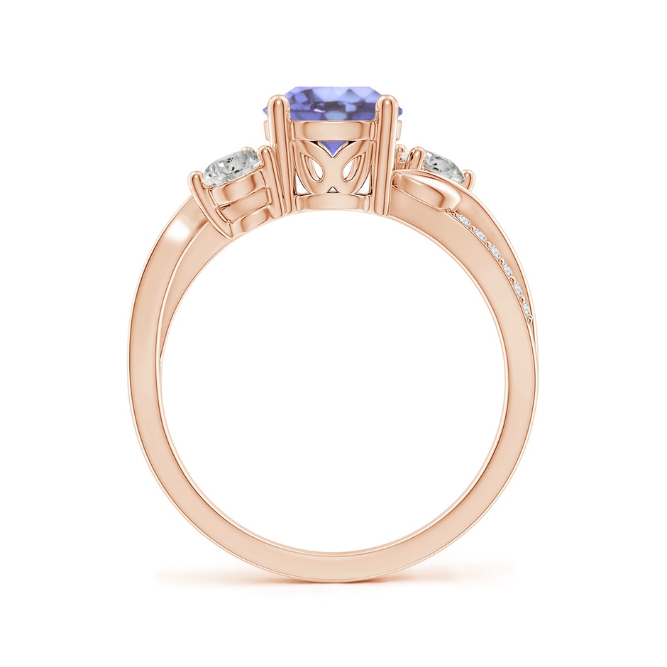 7mm A Tanzanite and Diamond Twisted Vine Ring in Rose Gold side 199