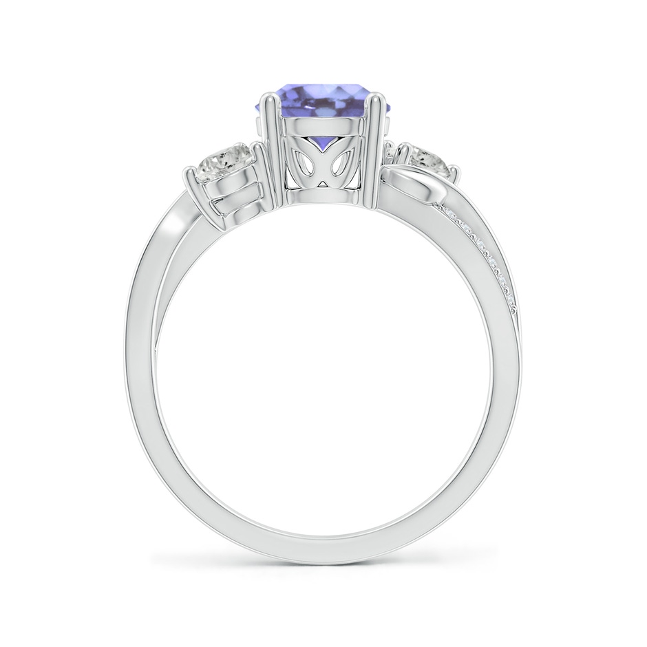 7mm A Tanzanite and Diamond Twisted Vine Ring in White Gold side 199