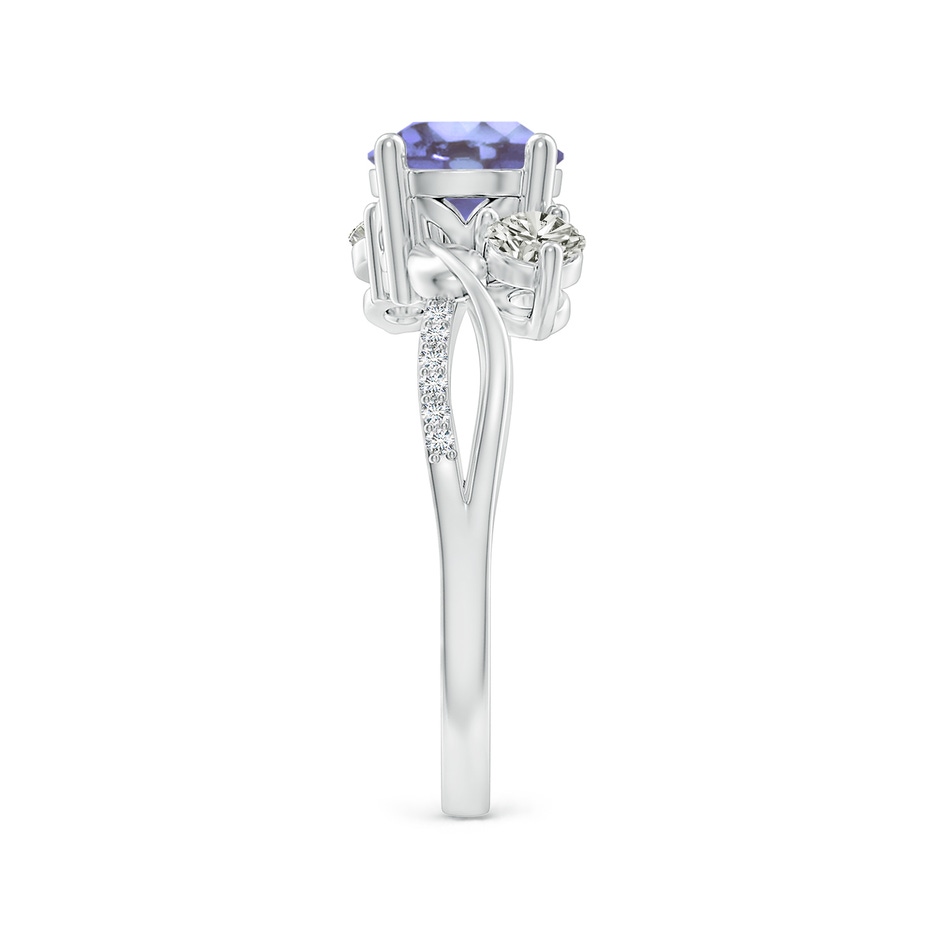 7mm A Tanzanite and Diamond Twisted Vine Ring in White Gold side 299