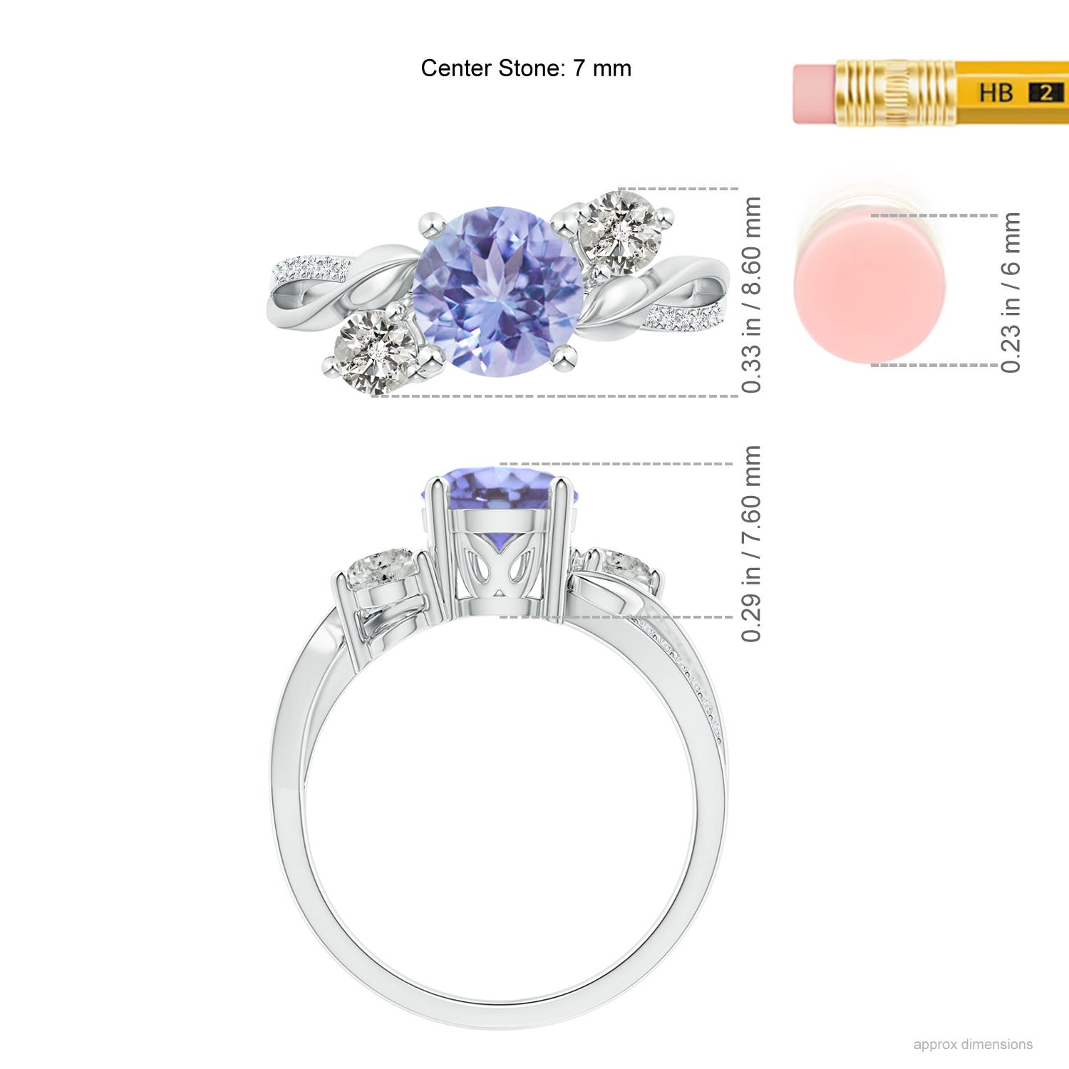 A - Tanzanite / 1.83 CT / 14 KT White Gold