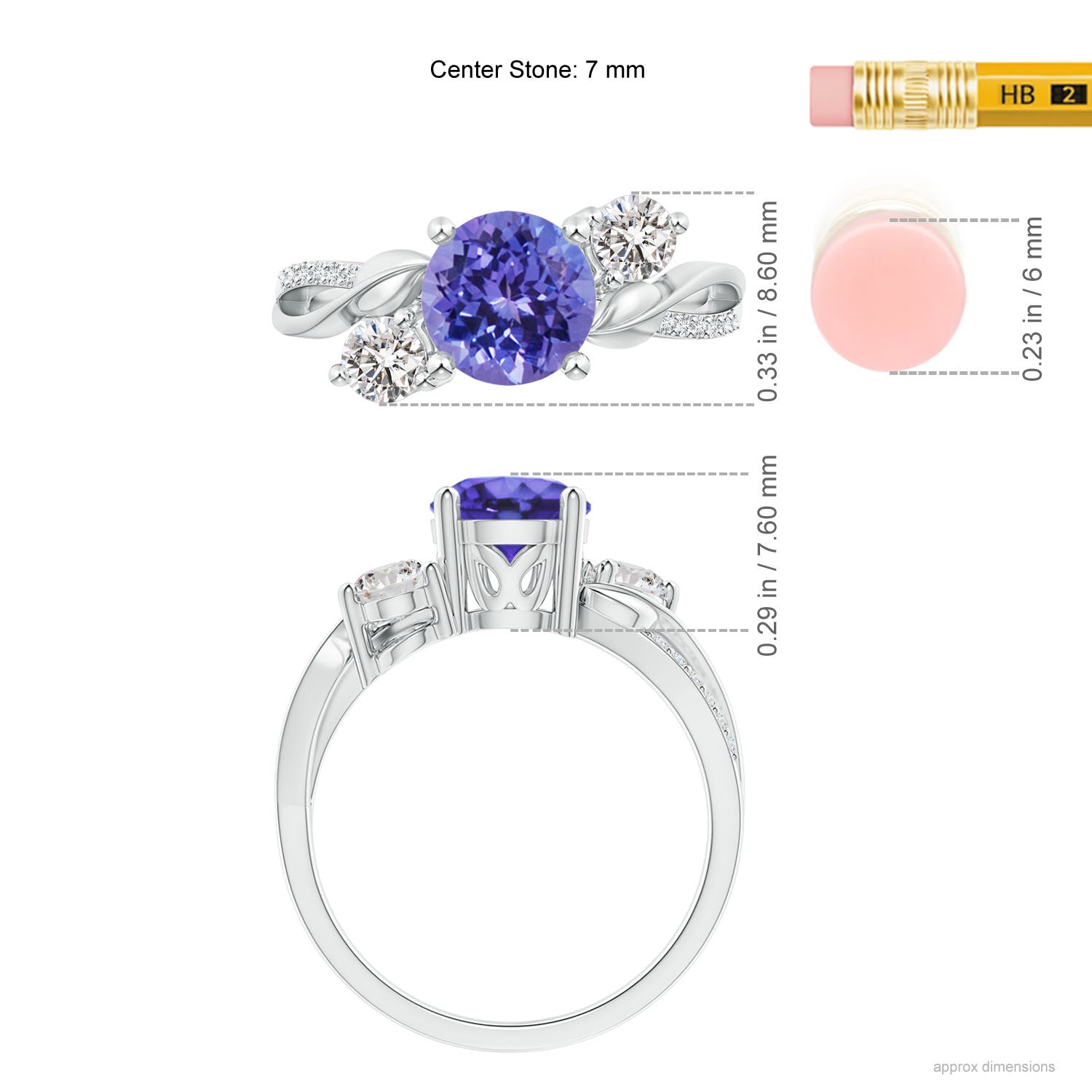 AA - Tanzanite / 1.83 CT / 14 KT White Gold