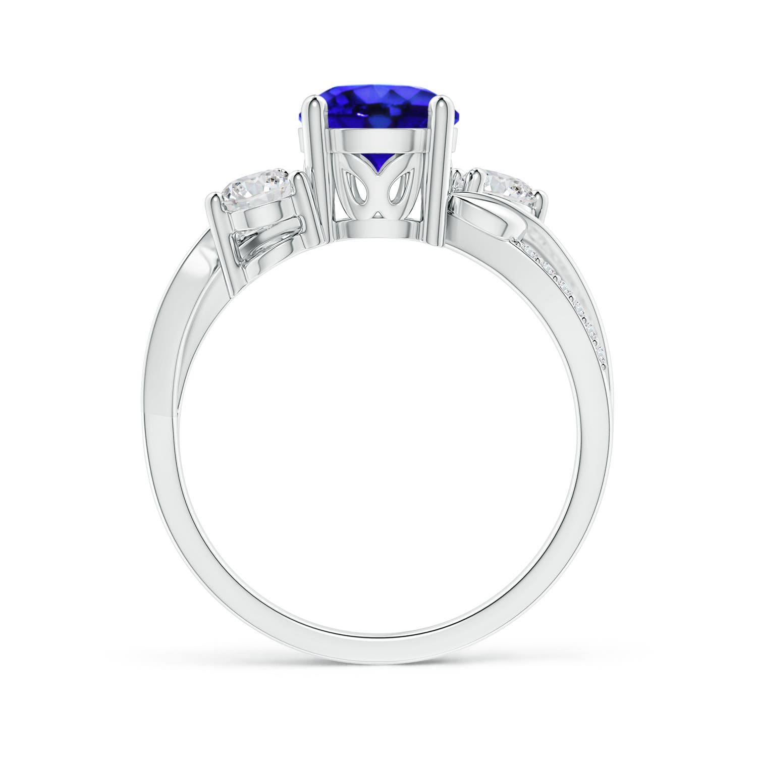 AAA - Tanzanite / 1.83 CT / 14 KT White Gold