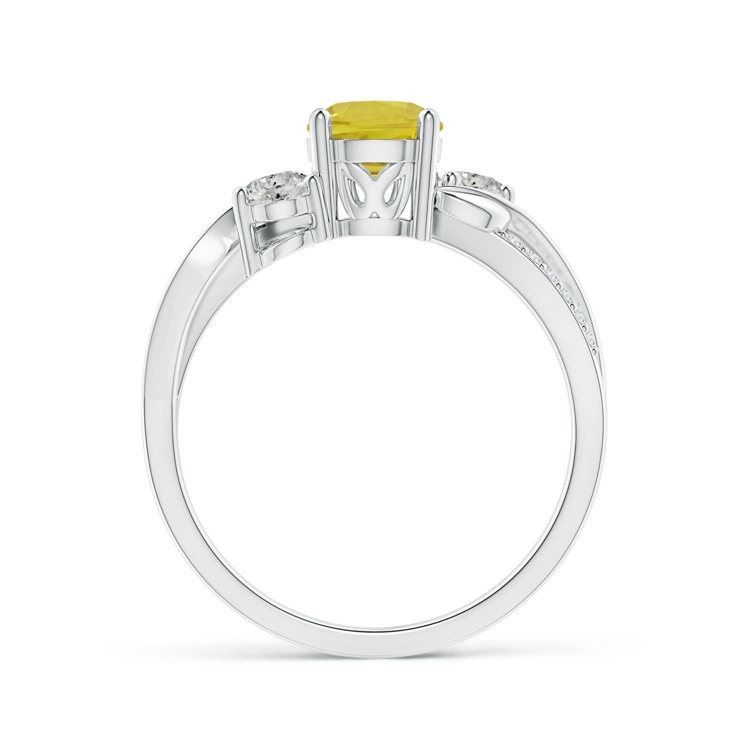 A - Yellow Sapphire / 1.27 CT / 14 KT White Gold