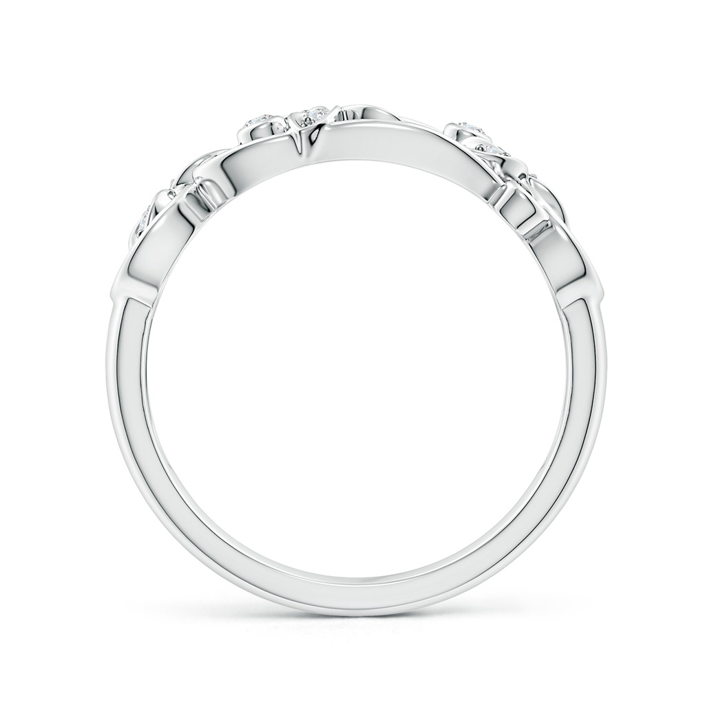 1.5mm GVS2 Vintage Style Diamond Flower Scroll Ring in 18K White Gold - side 199