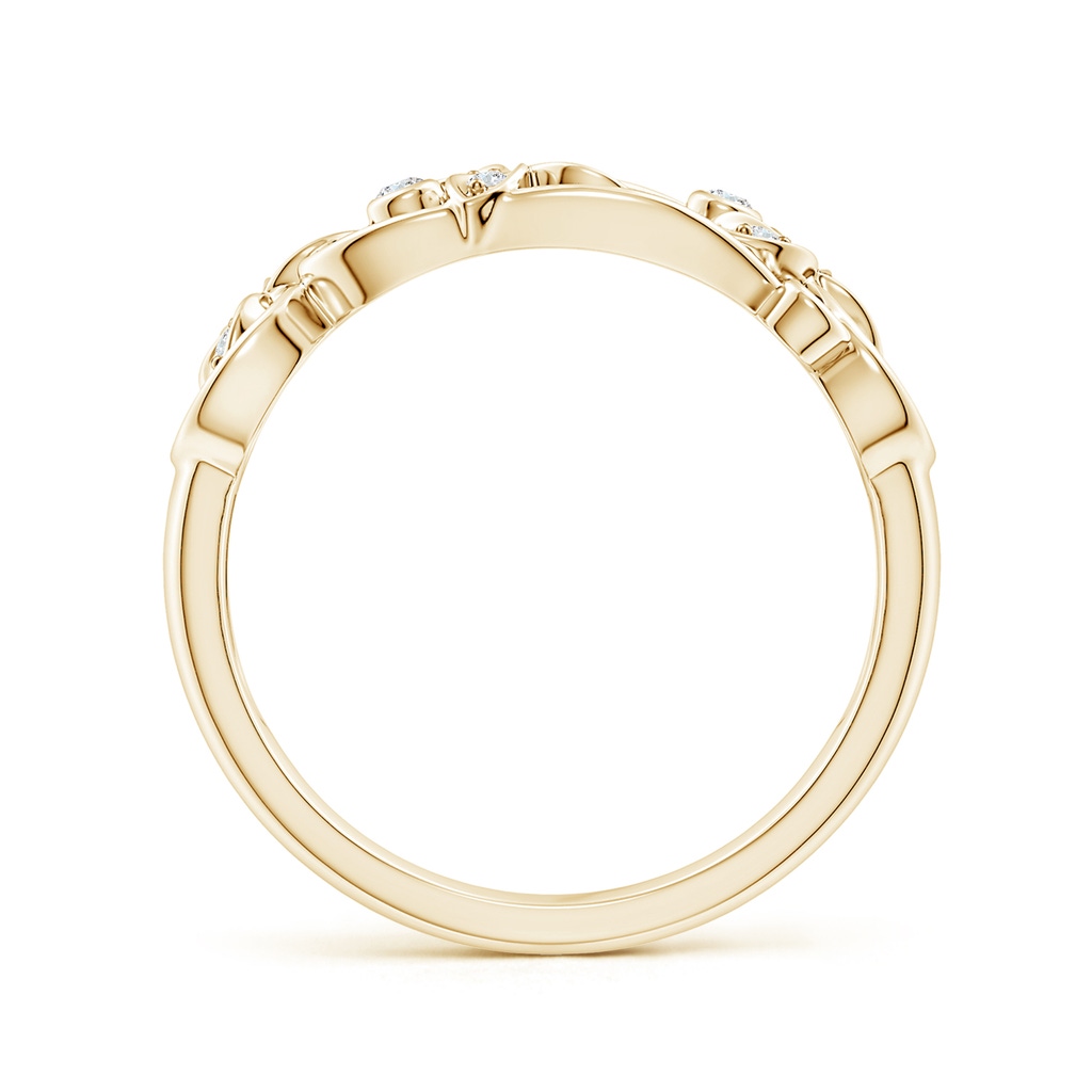 1.5mm GVS2 Vintage Style Diamond Flower Scroll Ring in 18K Yellow Gold - side 199
