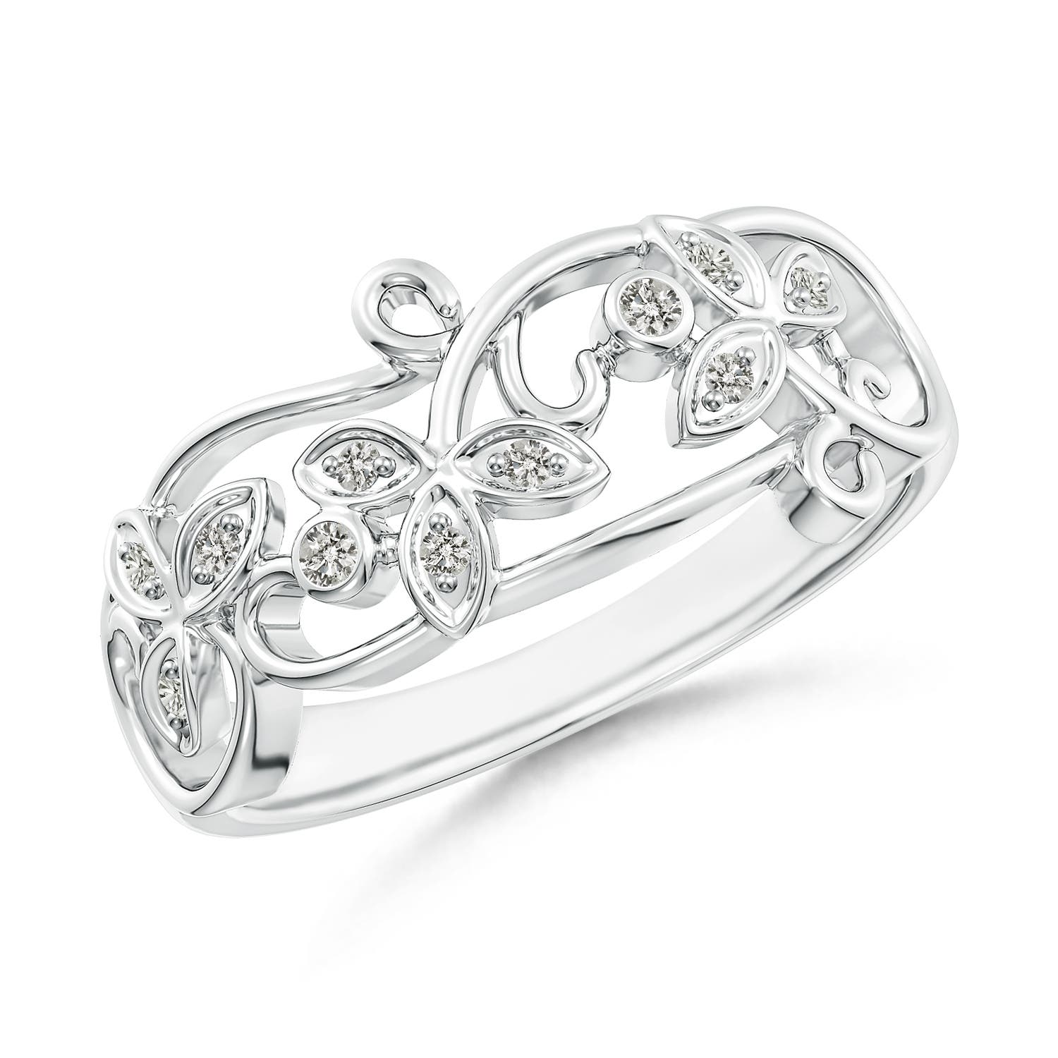 K, I3 / 0.08 CT / 14 KT White Gold