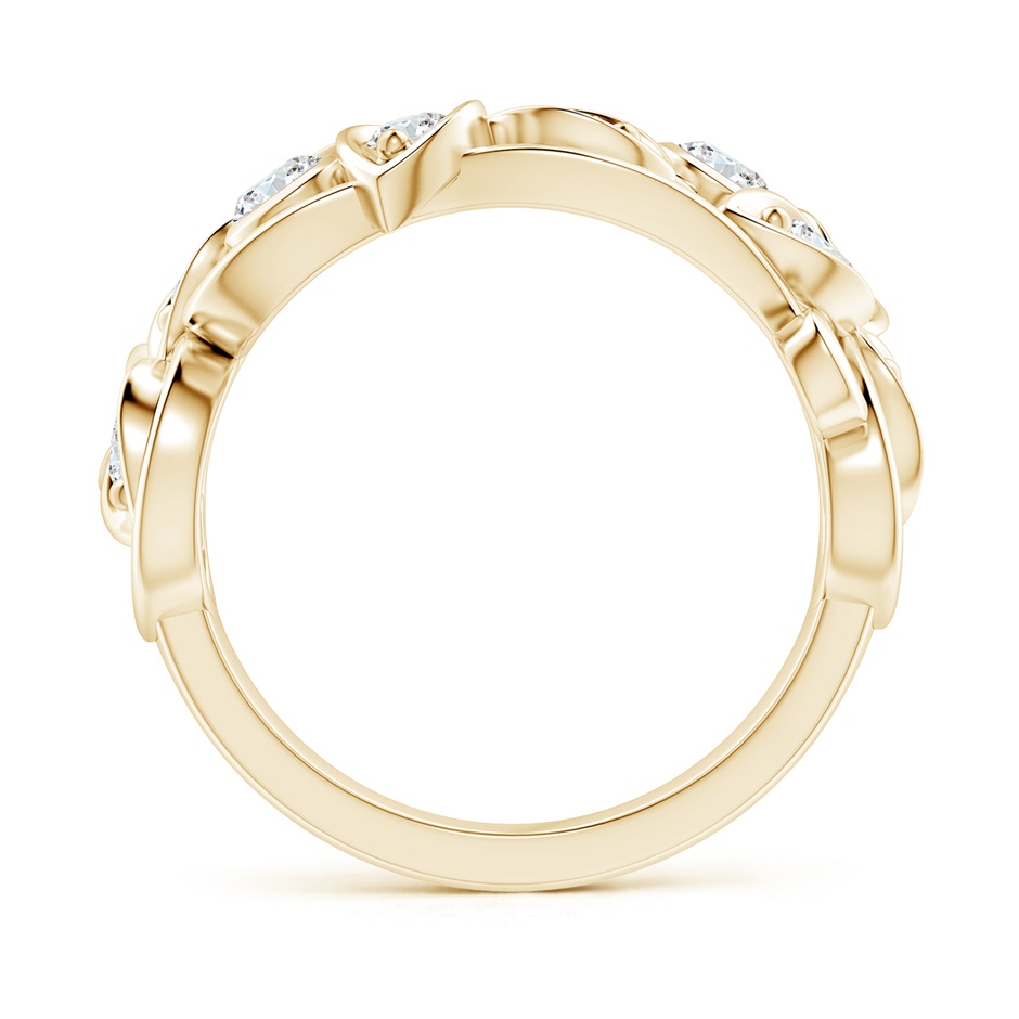 3.3mm GVS2 Vintage Style Diamond Flower Scroll Ring in Yellow Gold side 199