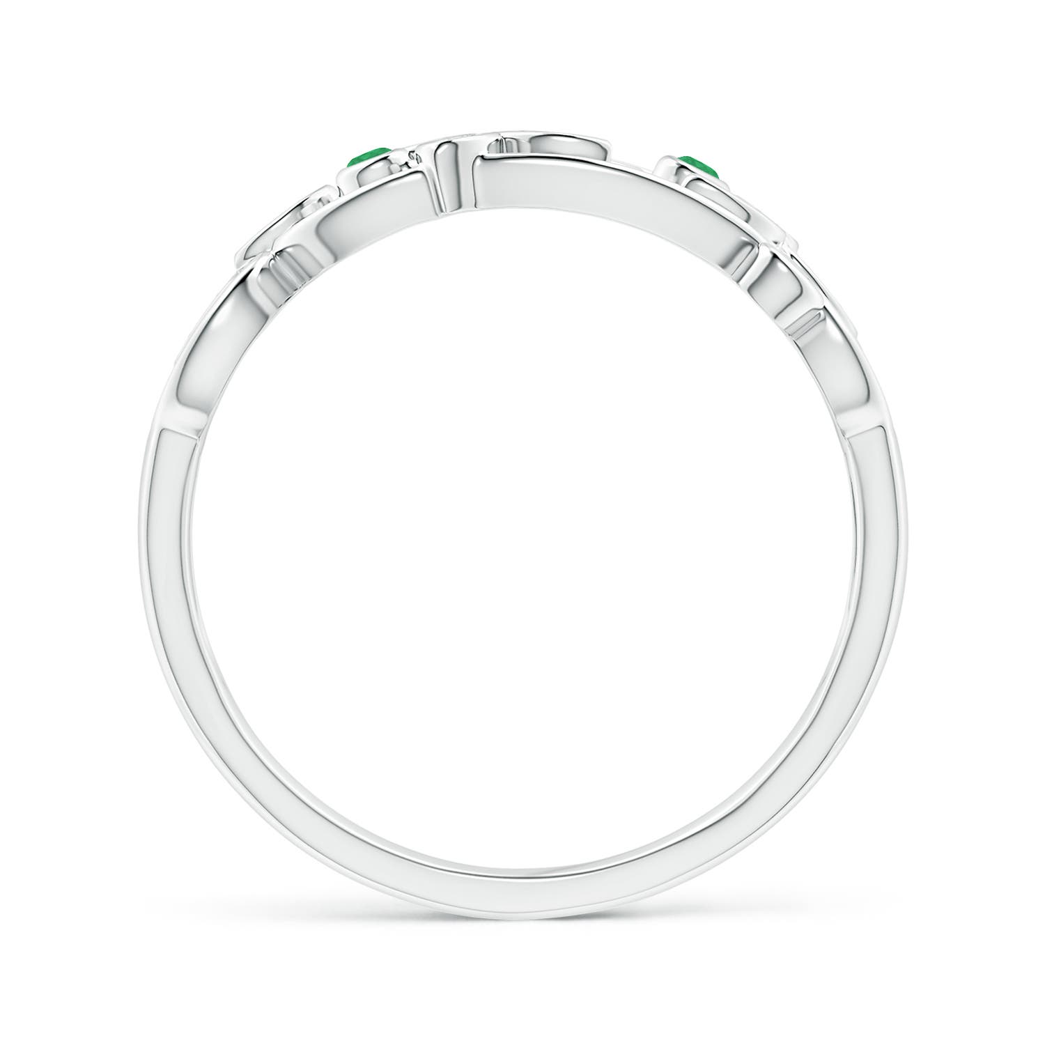 A - Emerald / 0.09 CT / 14 KT White Gold