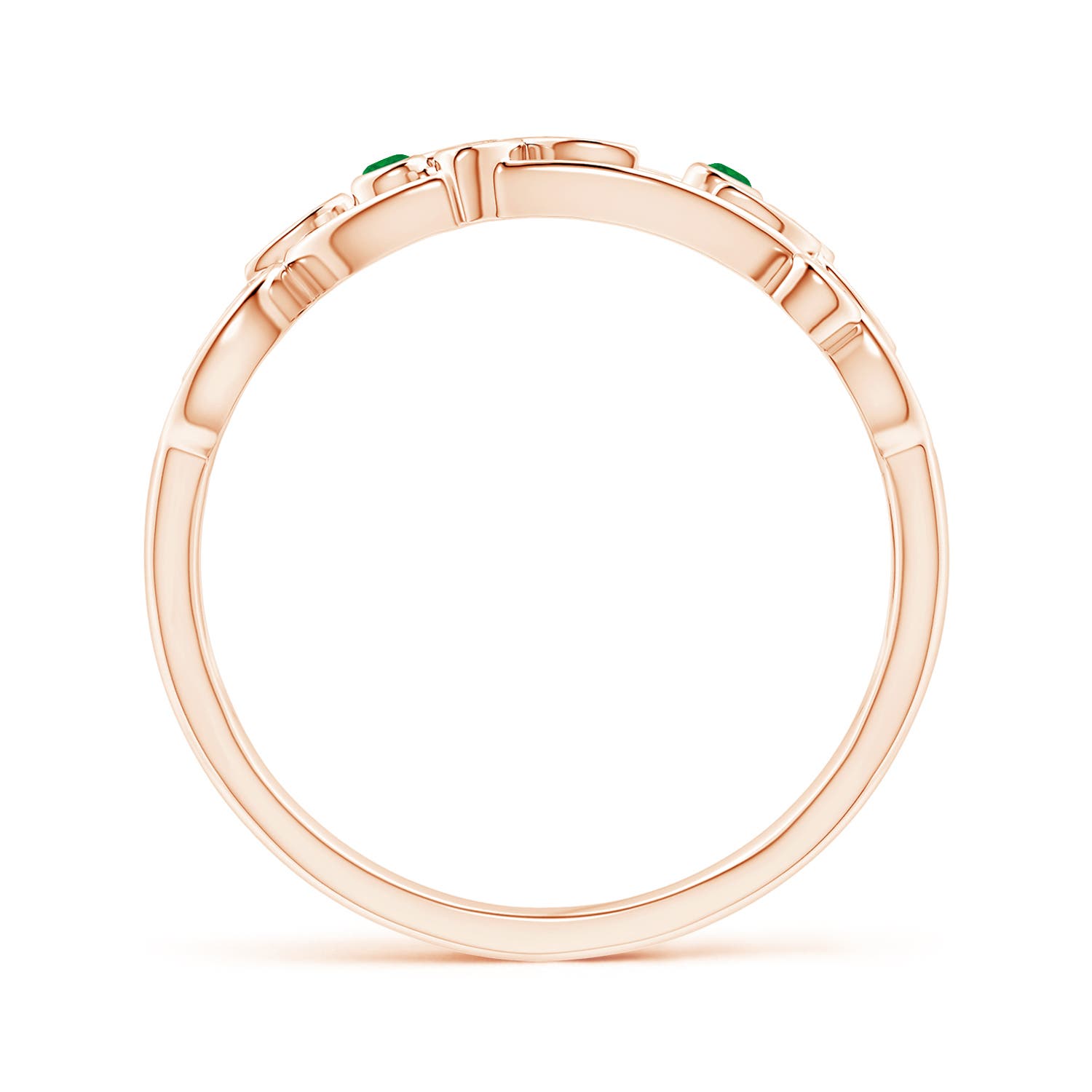 AA - Emerald / 0.09 CT / 14 KT Rose Gold